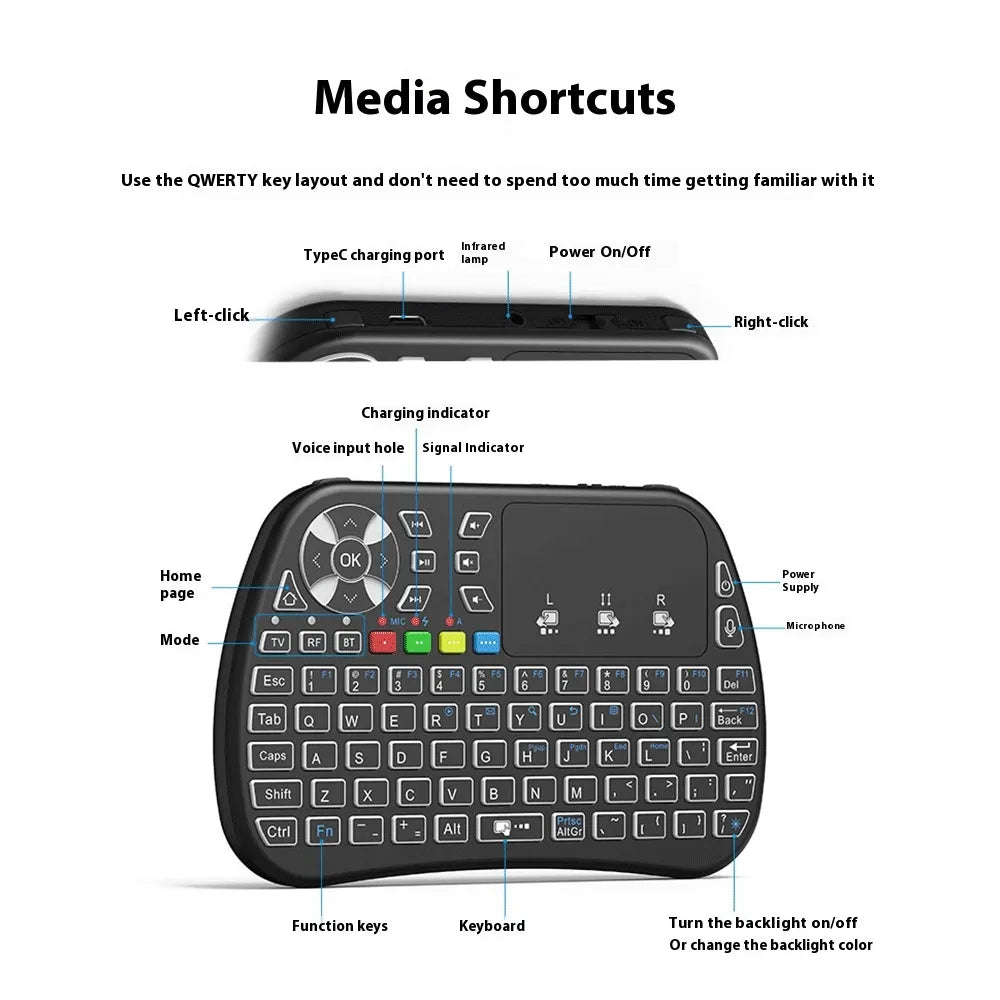 V6 Mini Wireless Keyboard