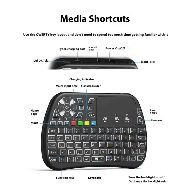 V6 Mini Wireless Keyboard